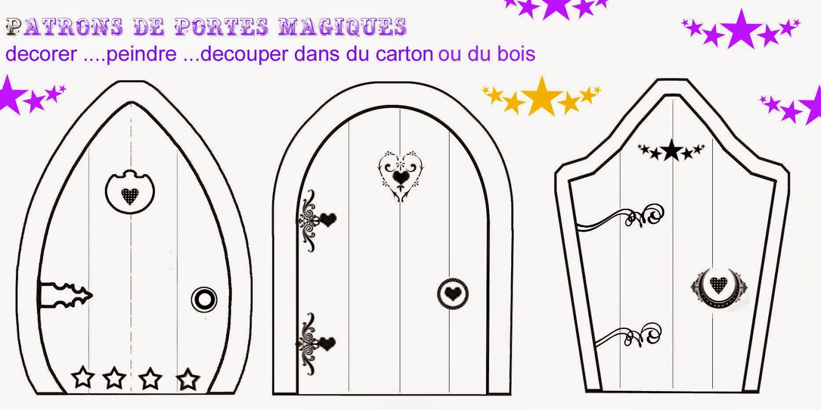 Fairy House Doors. Free Printables and Templates