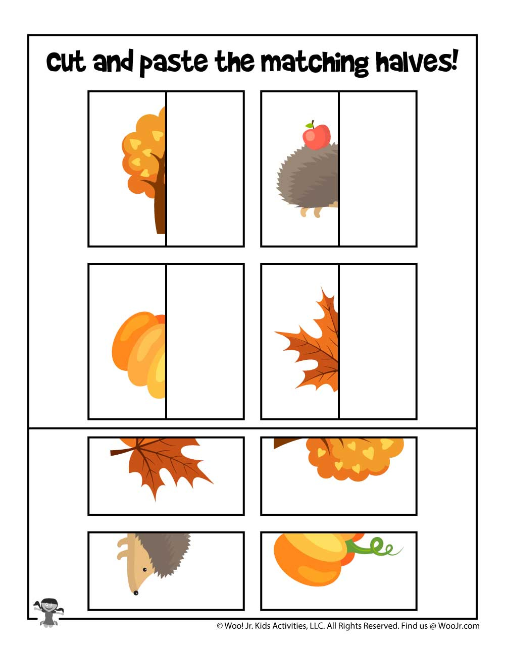 Fall Cut and Paste Activity Pages  Woo! Jr