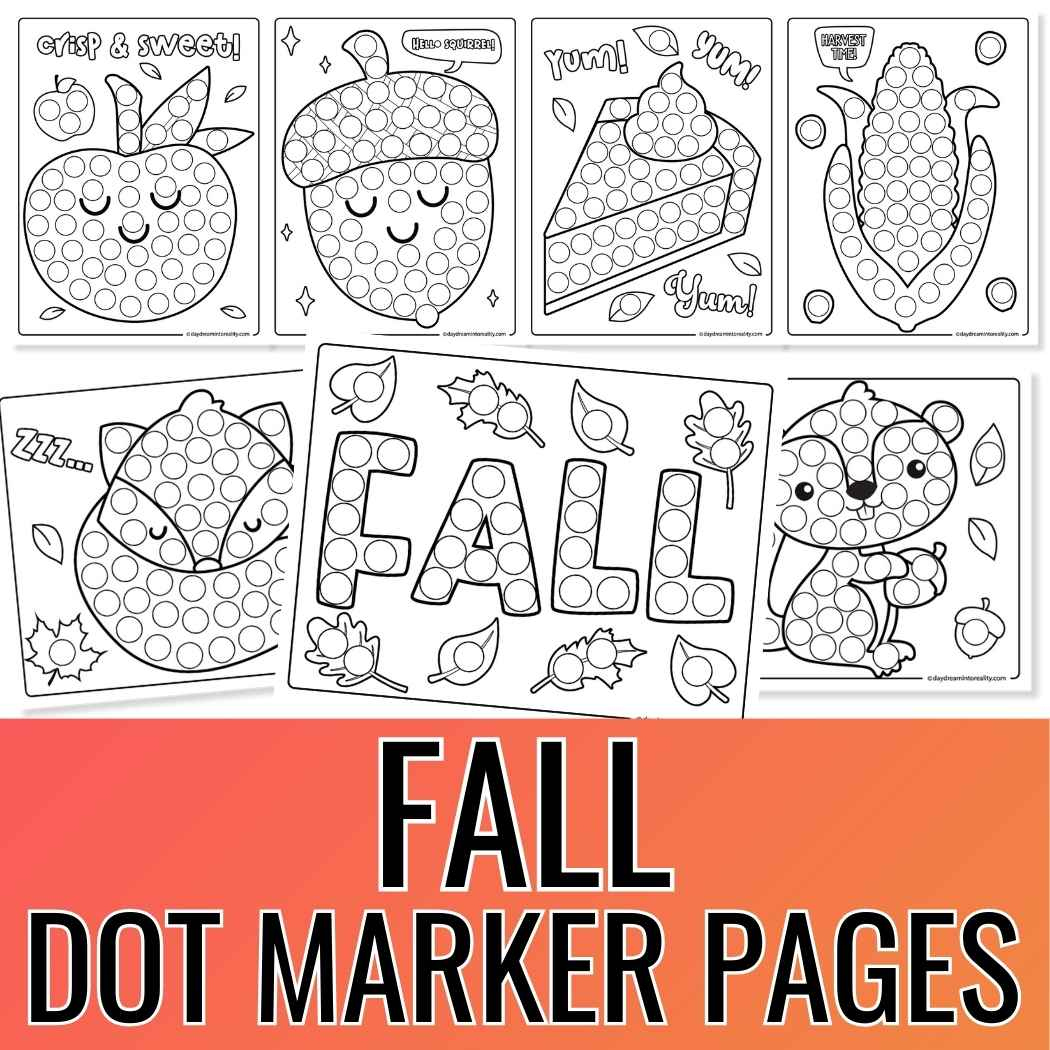 + Fall Dot Marker Pages For Kids Free PDF Printables + Fall Dot Marker Pages For Kids Free PDF Printables