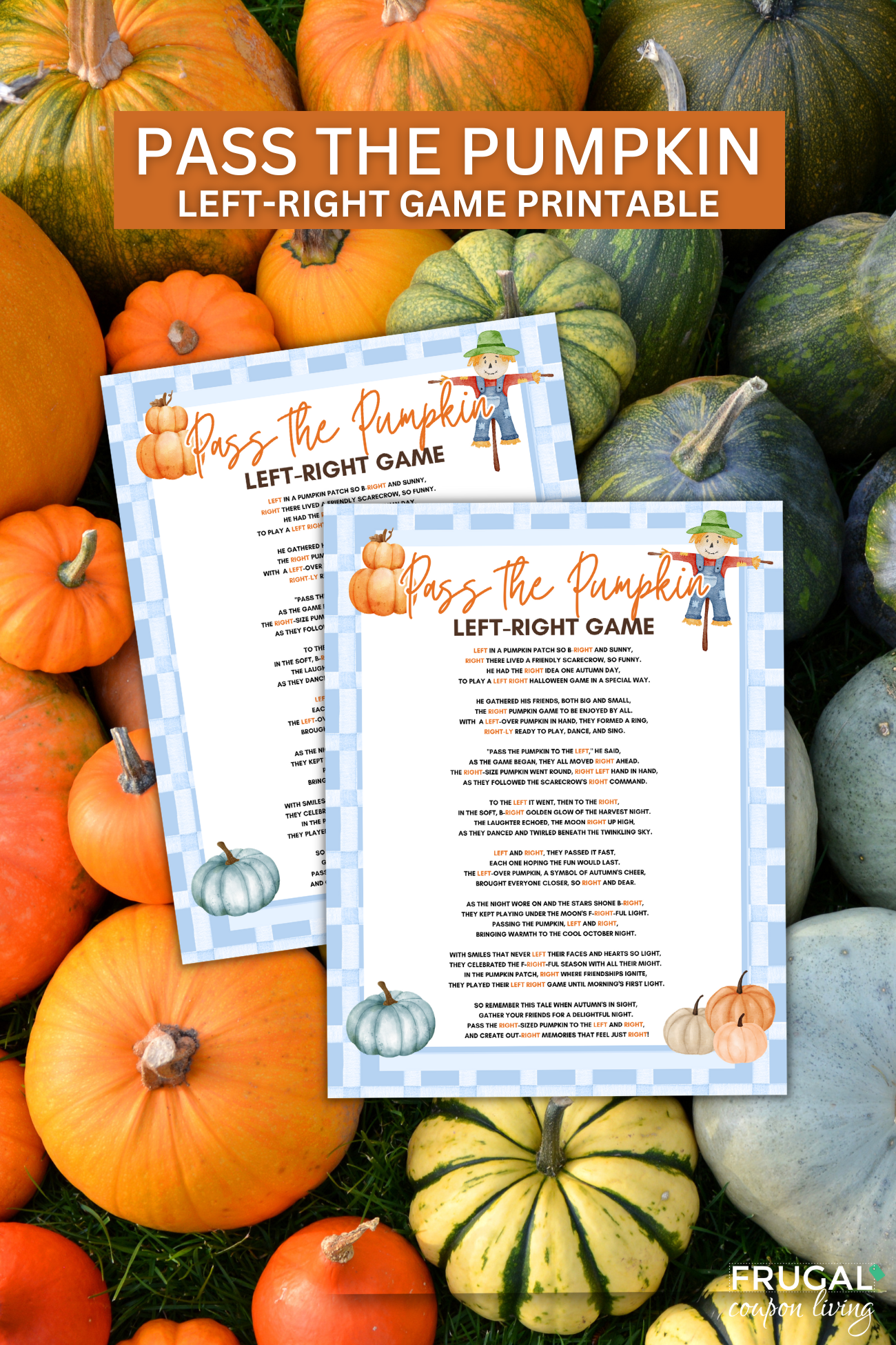 Fall Pass the Pumpkin Game Printable - Fun Fall Activity for Kids