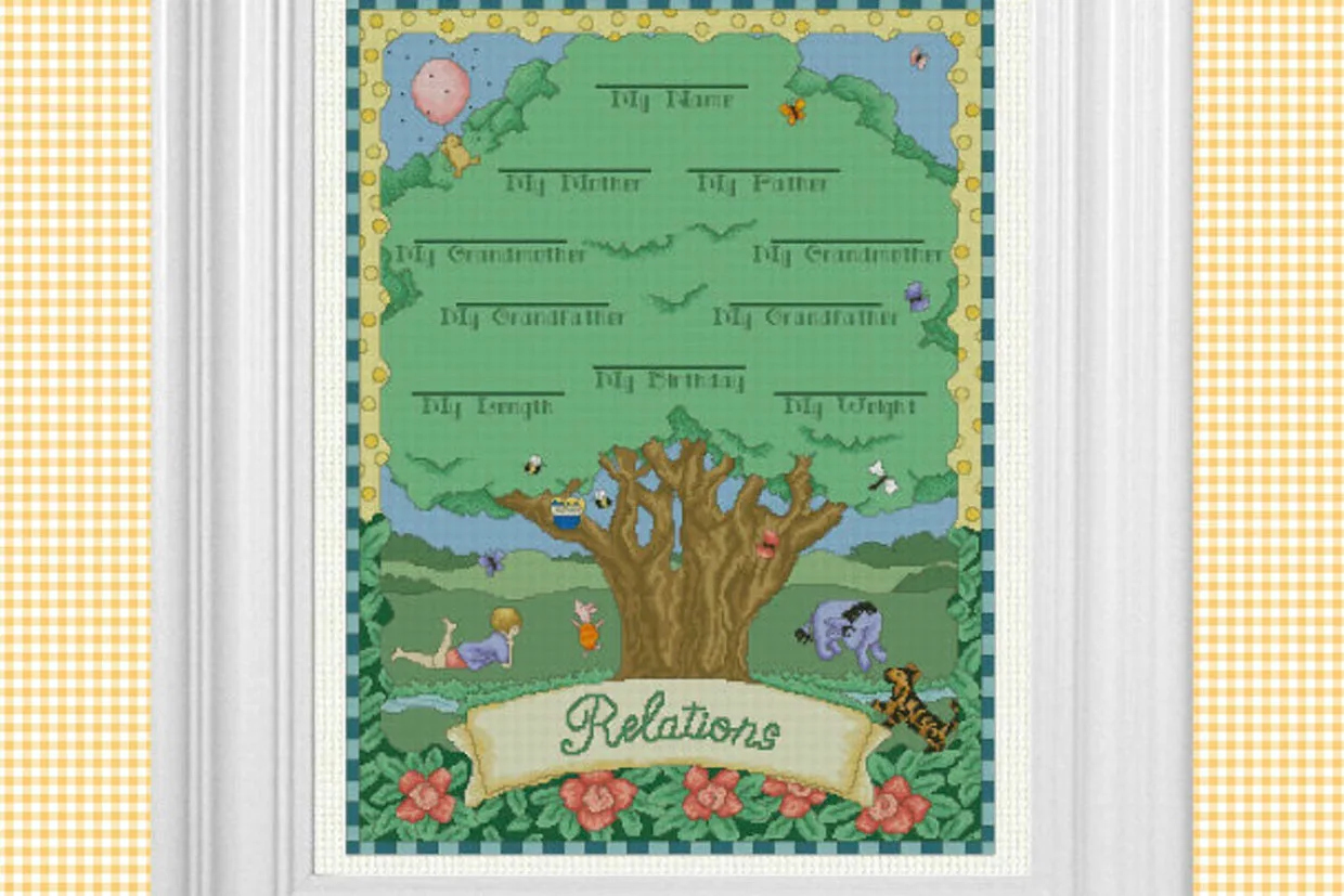 family tree cross stitch patterns - Gathered