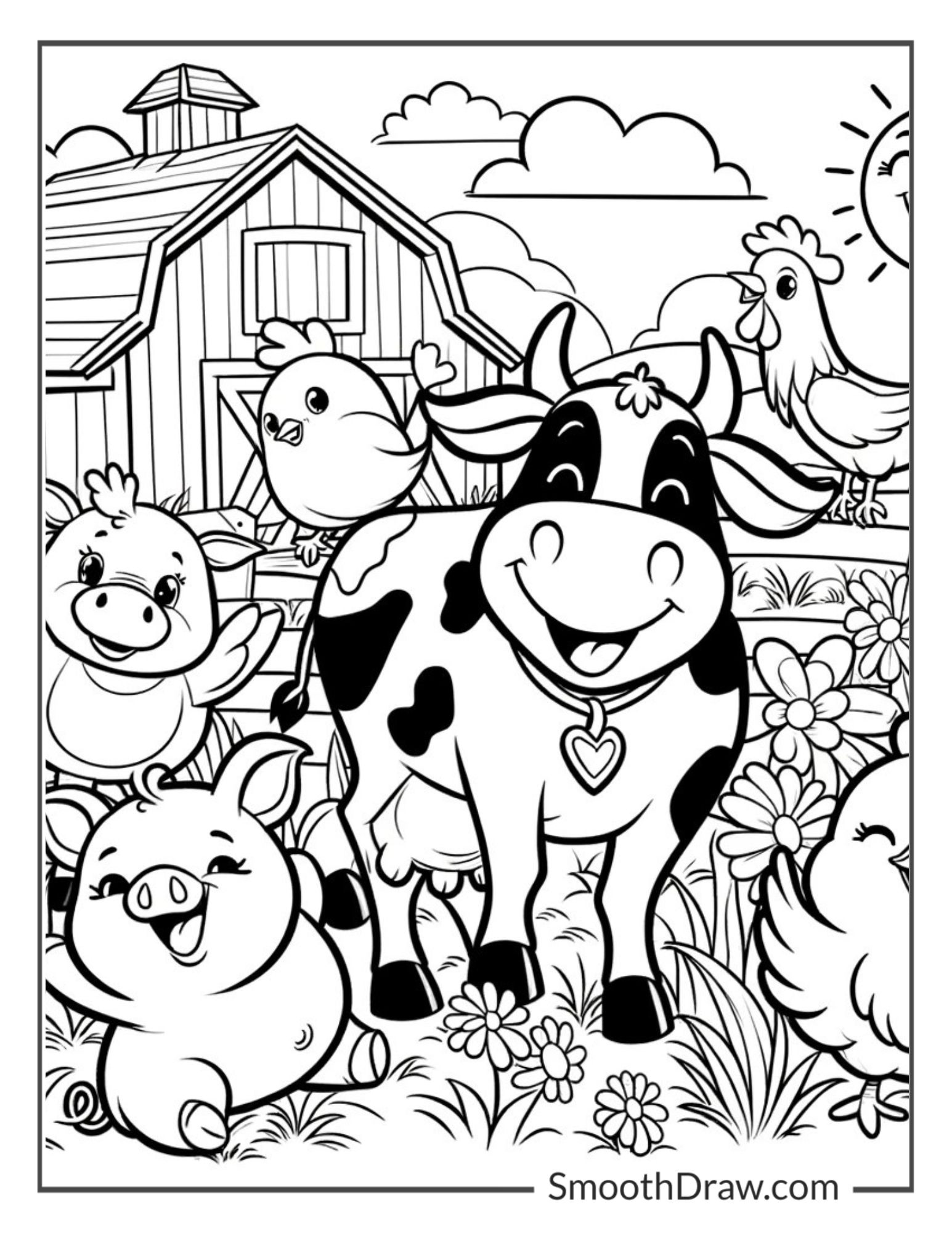Farm Animals Coloring Pages (Free Printable PDFs)