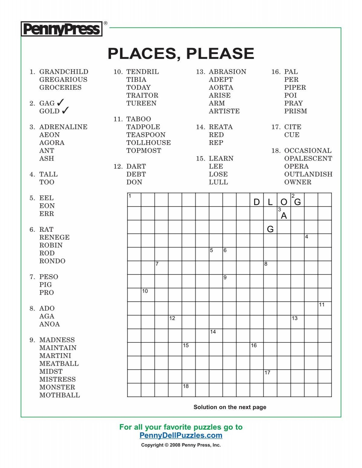 Fill In Puzzle Books For Adults Pennydell Issue Numbers  And