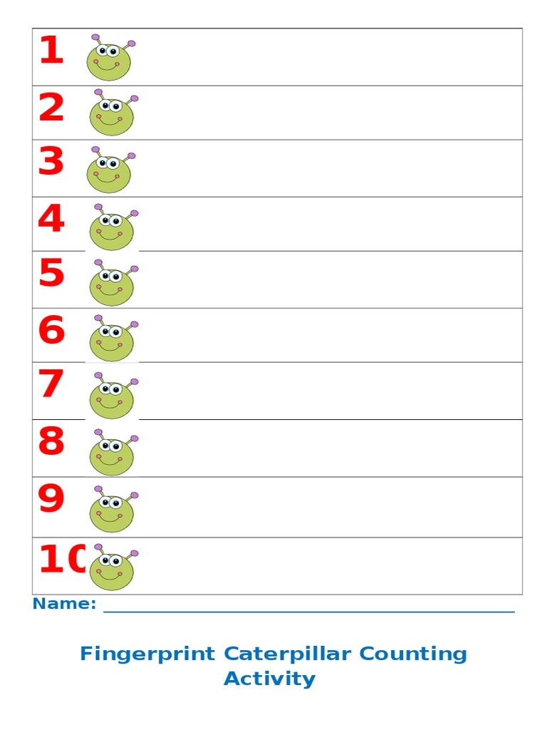 Fingerprint Caterpillar Counting Activity  PDF  Business  Computers