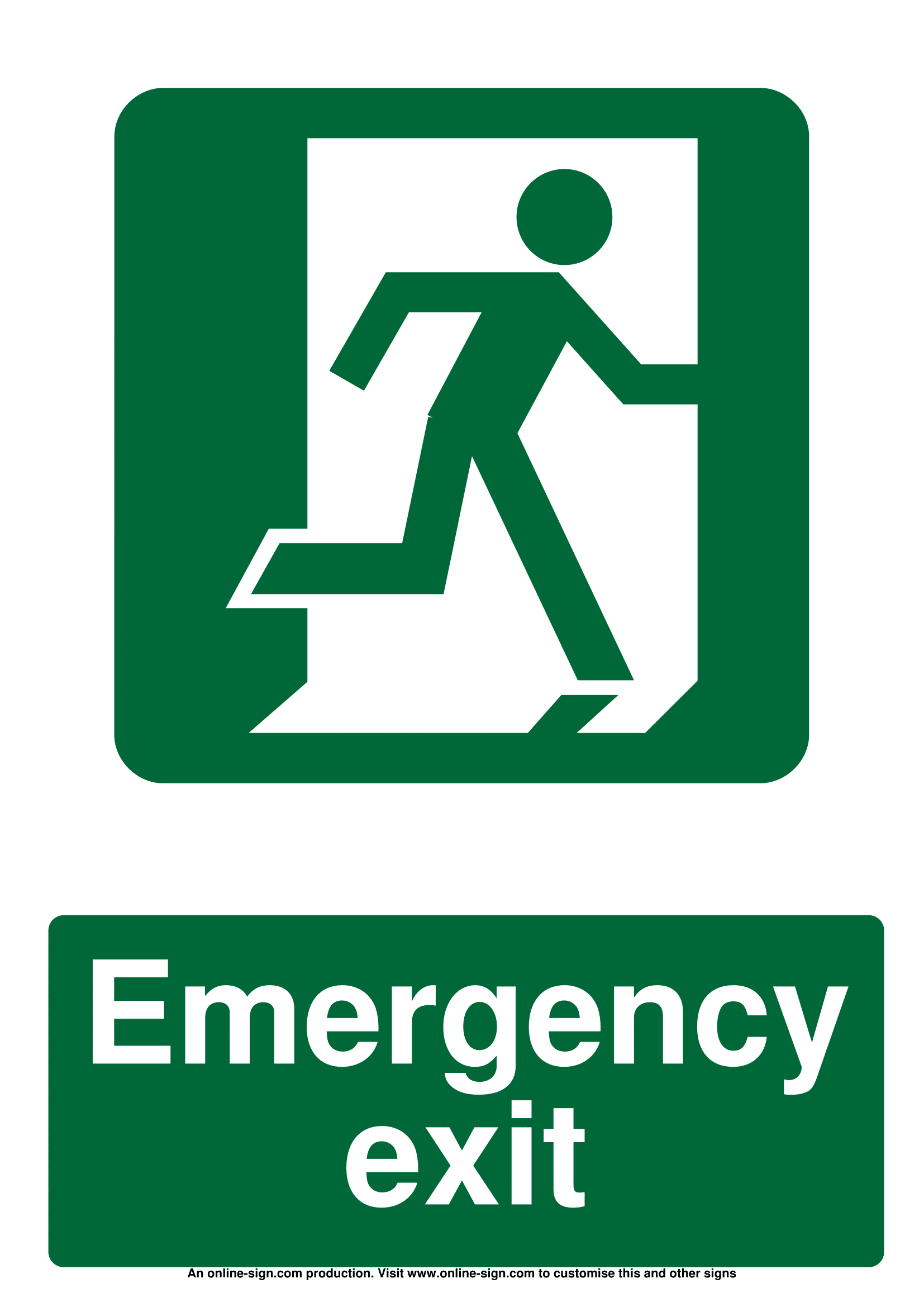 Fire Exit Sticker Only" Sign By SmartSign " X " M Reflective