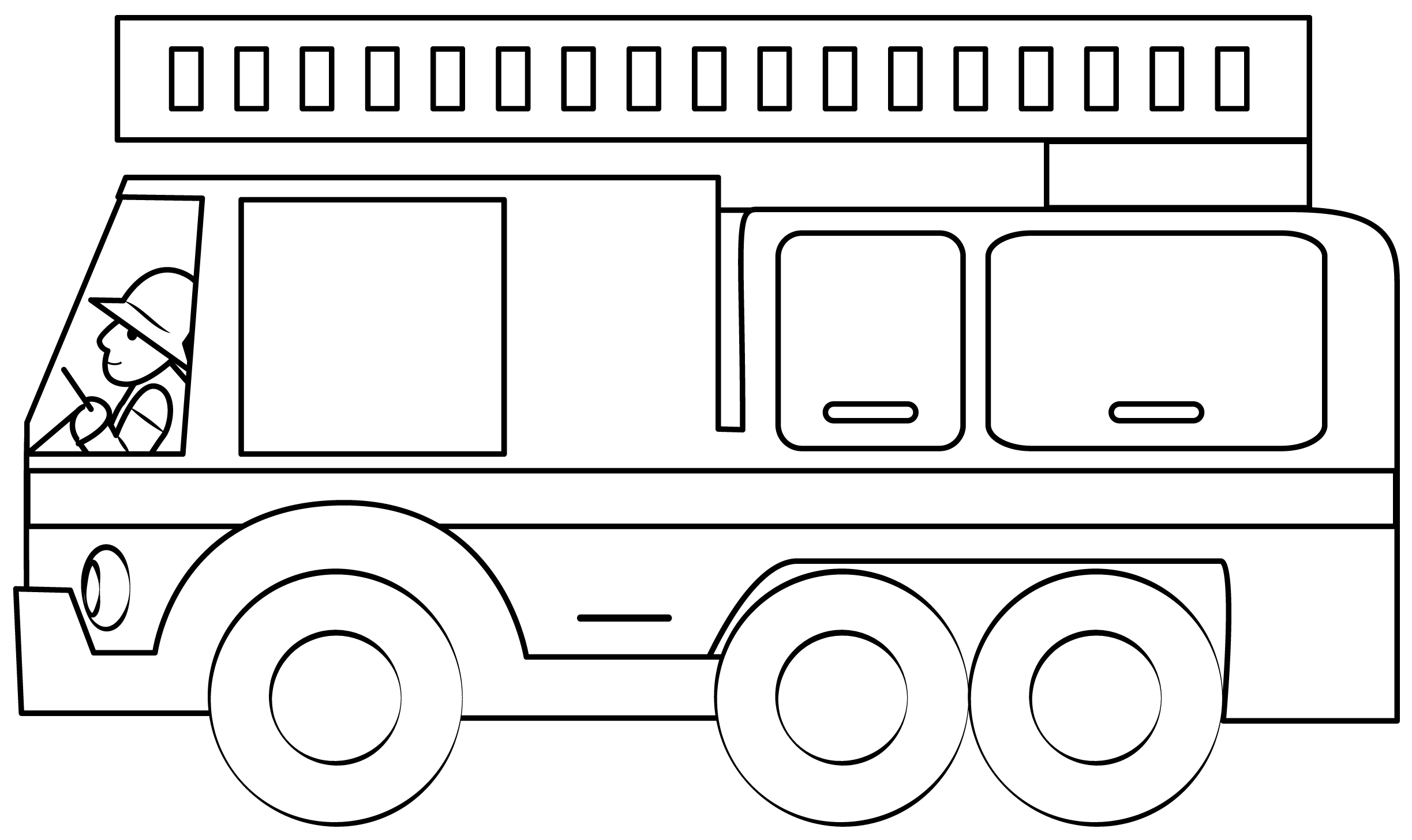 Fire Truck Printable Template  Free Printable Paper Сraft Templates