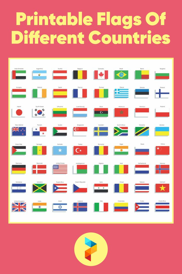 Flags Of Different Countries -  Free PDF Printables  Printablee