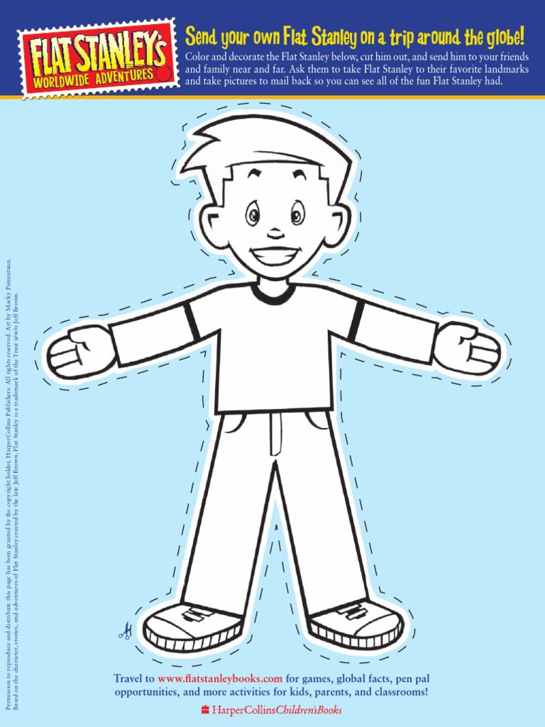 Flat Stanley Template Blank  PDF  Social Information Processing
