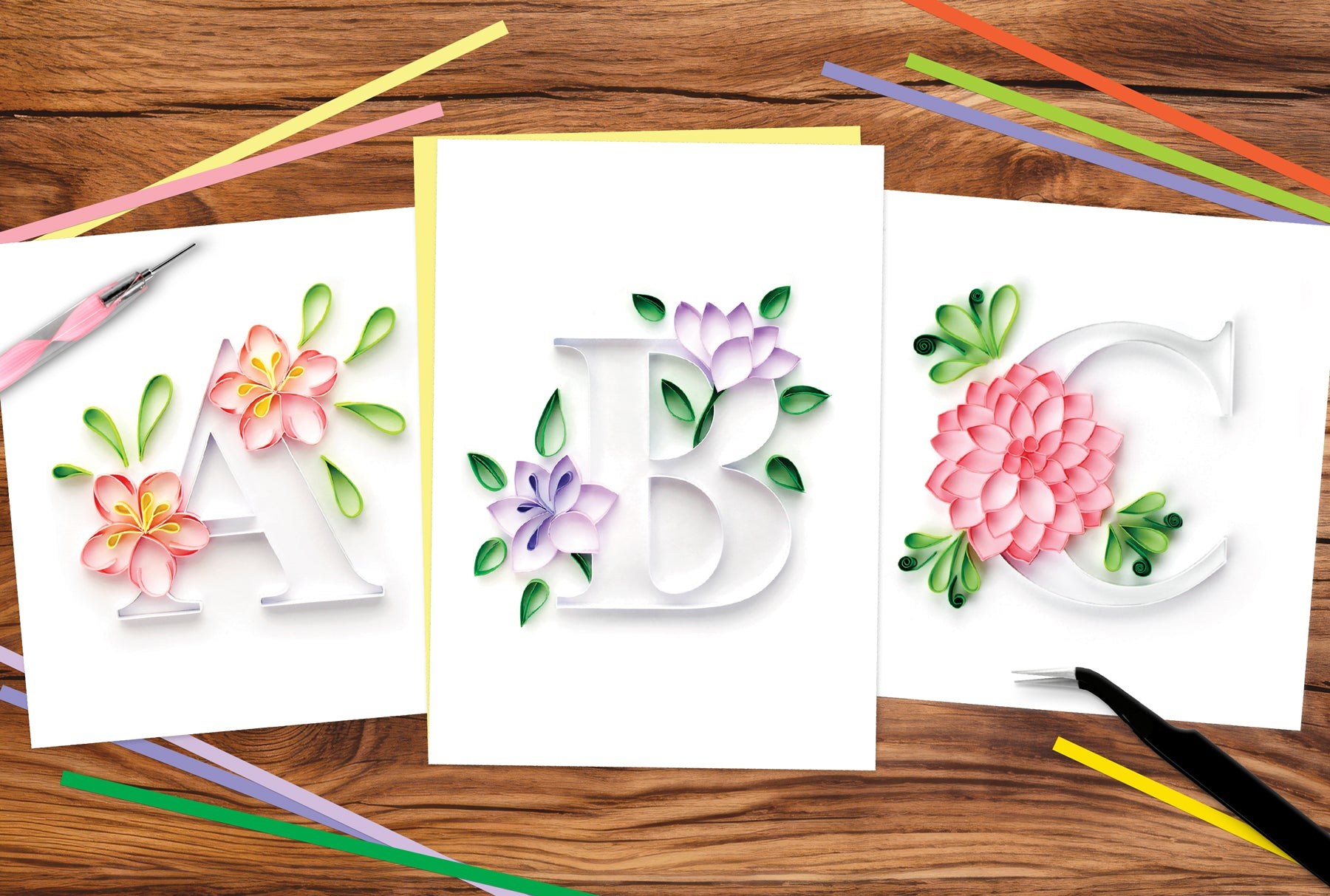 Floral Alphabet Quilling Collection — Katy Sue Designs