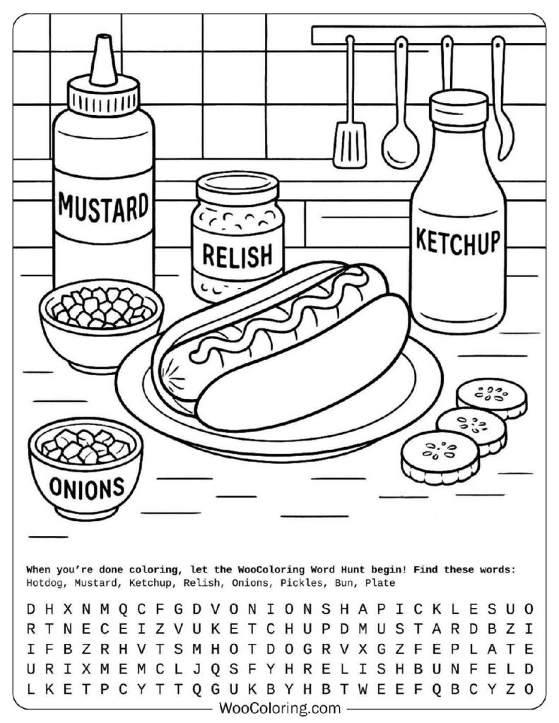 Food Coloring Pages (Free PDF To Print)  Woo Coloring