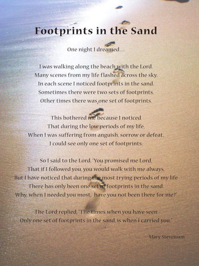 Footprints In The Sand -  Free PDF Printables  Printablee