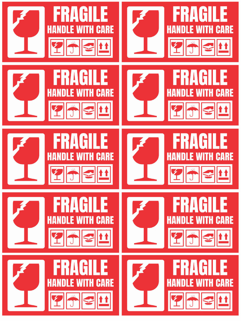 Fragile Label A-  PDF