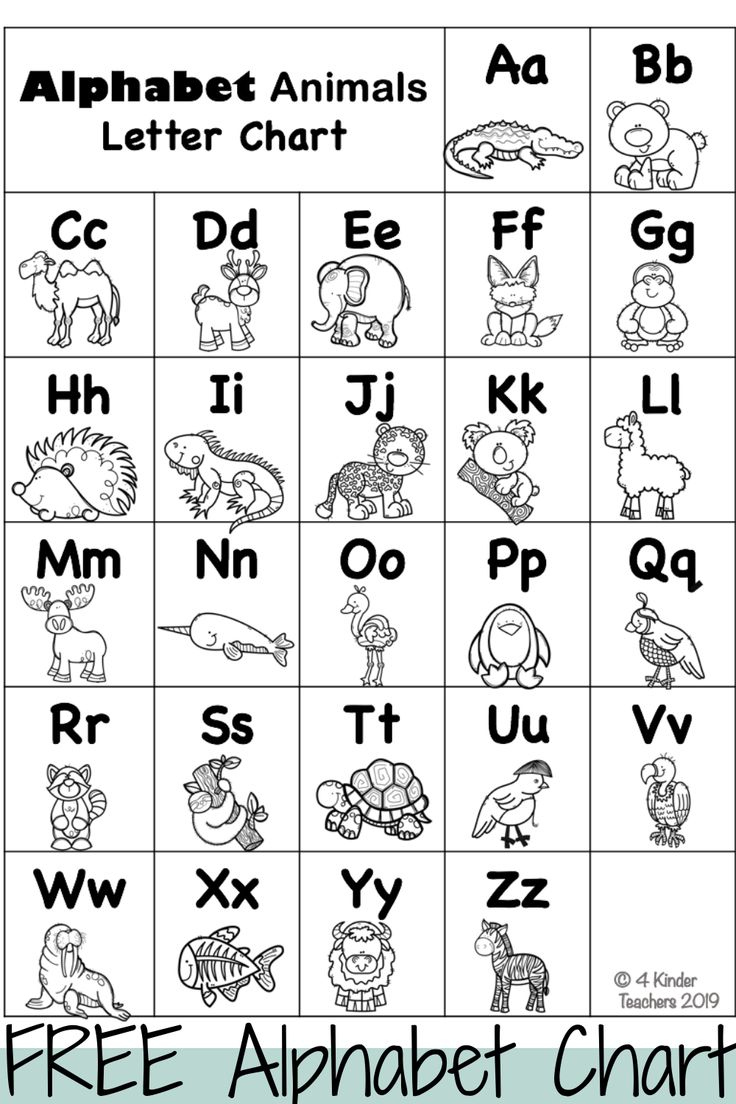 FREE ABC chart Black and White