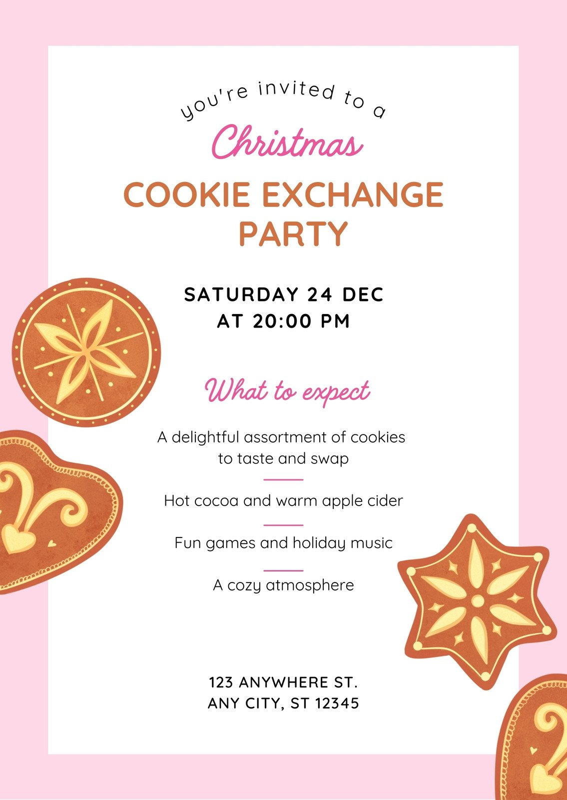 Free and customizable cookie exchange templates