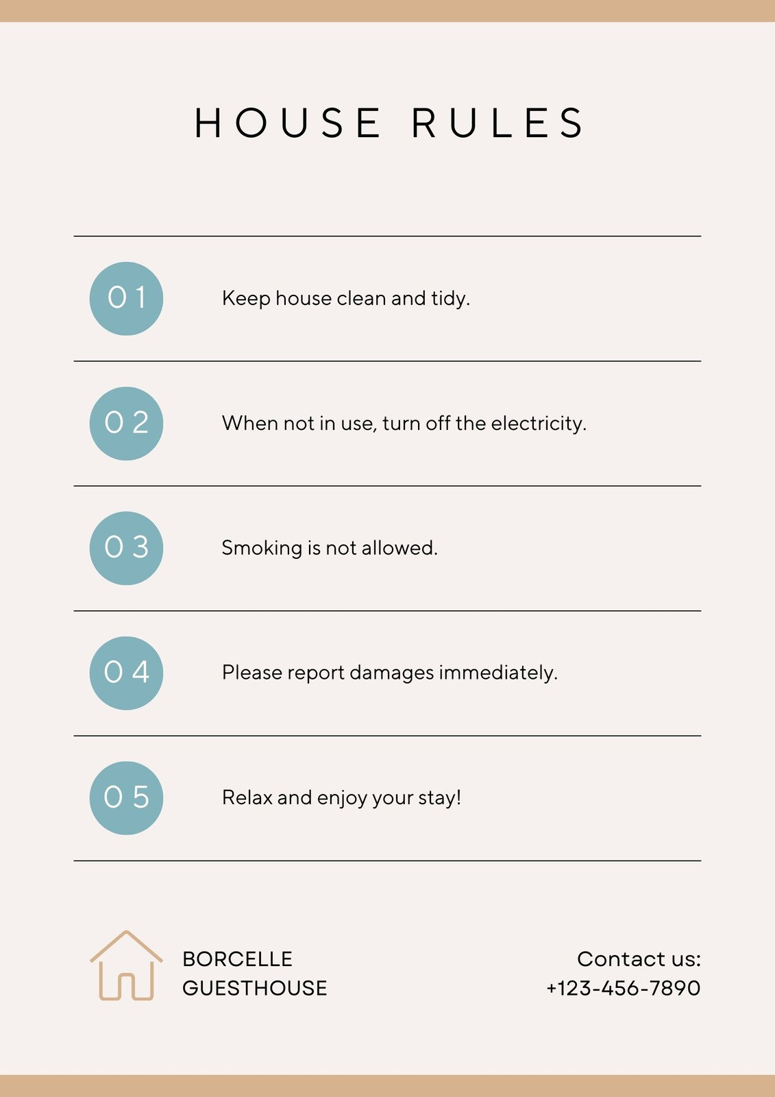 Free and customizable house rules templates Free and customizable house rules templates