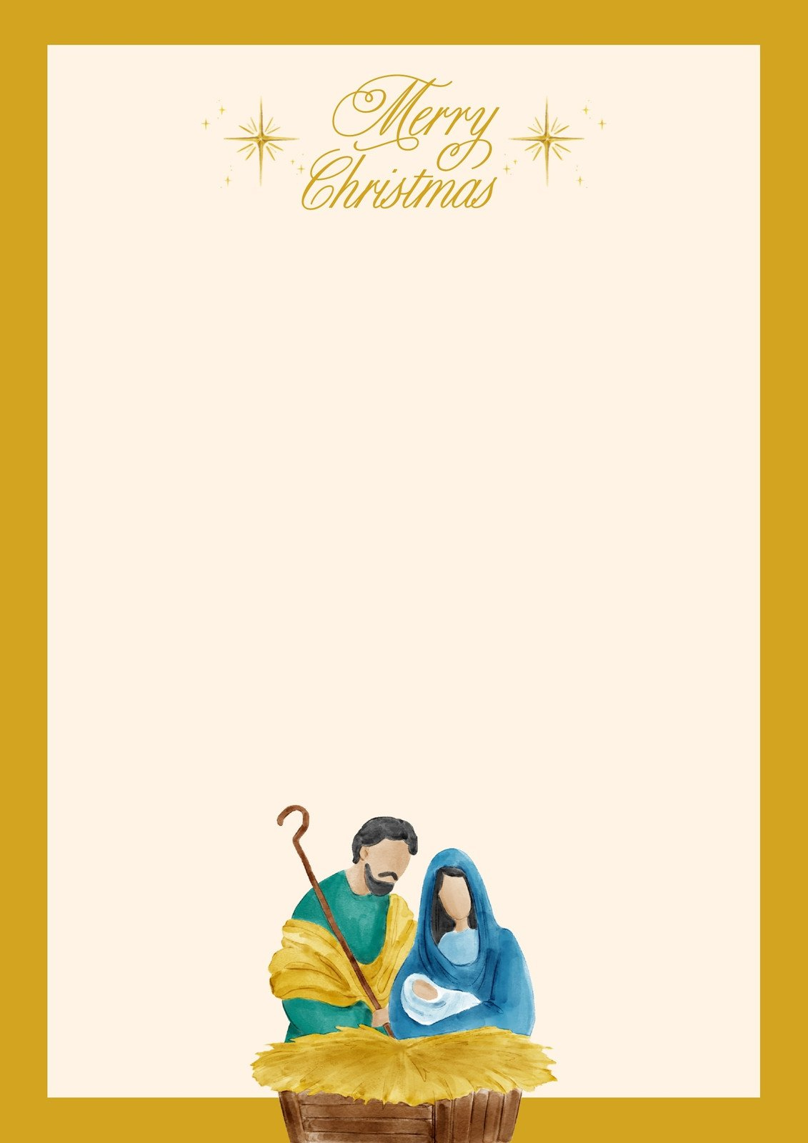 Free and customizable nativity templates