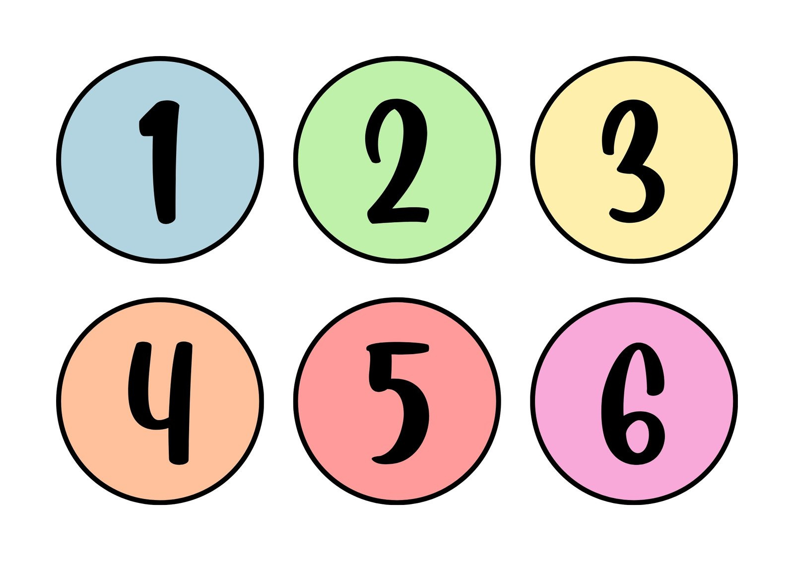 Free and customizable numbers templates
