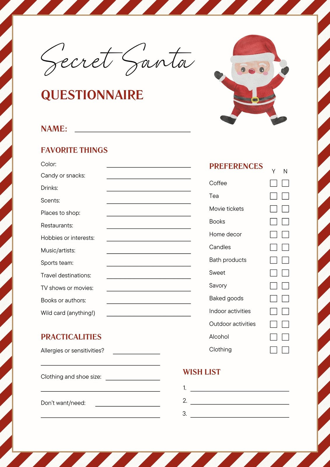 Free and customizable secret santa templates Free and customizable secret santa templates