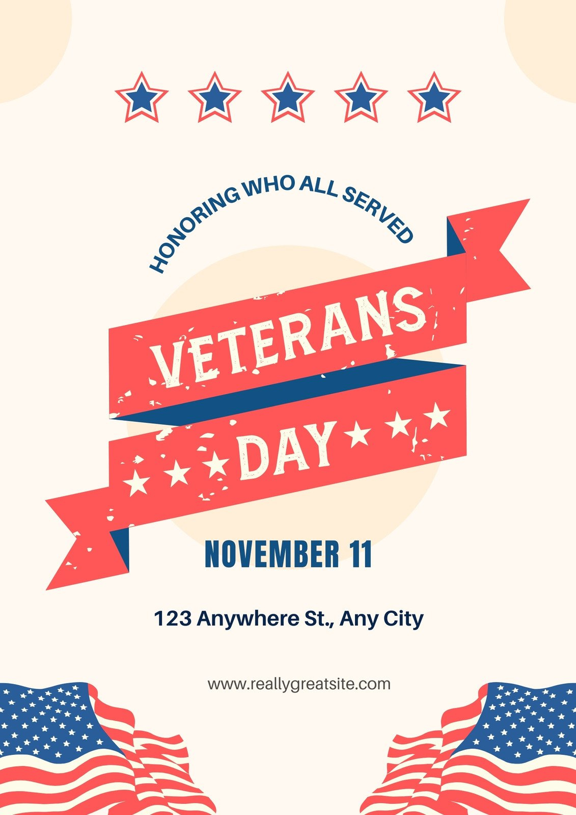 Free and customizable veterans day templates