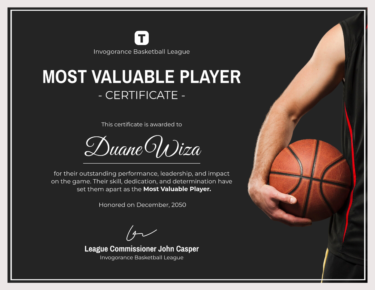 Free Basketball Certificate Templates to Edit Online Free Basketball Certificate Templates to Edit Online