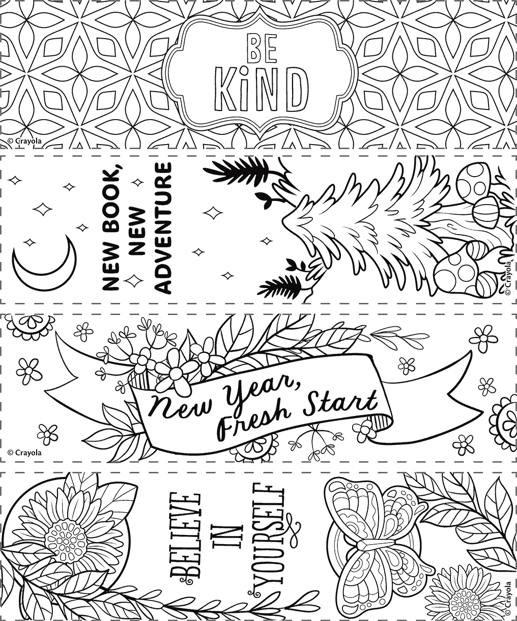 Free Be Kind Printable Bookmarks to Color