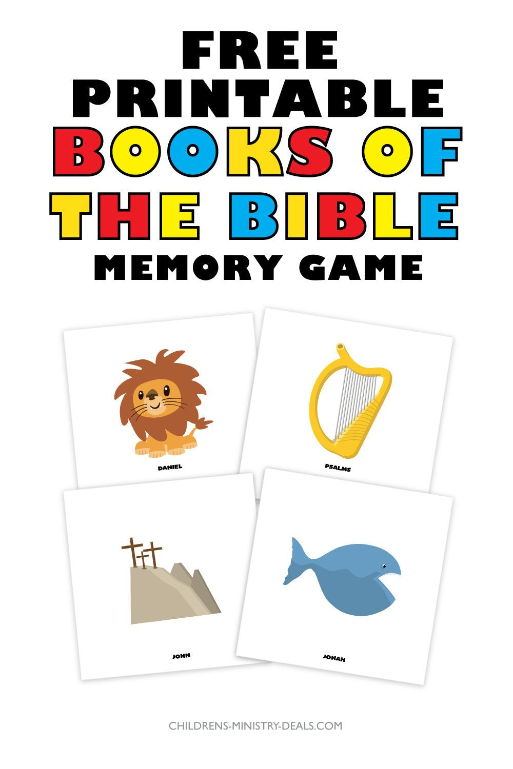 FREE Books of the Bible Memory Game – Children