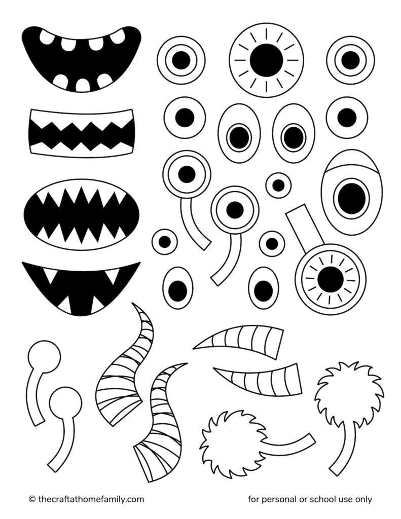 Free Build a Monster Printable - The Craft-at-Home Family