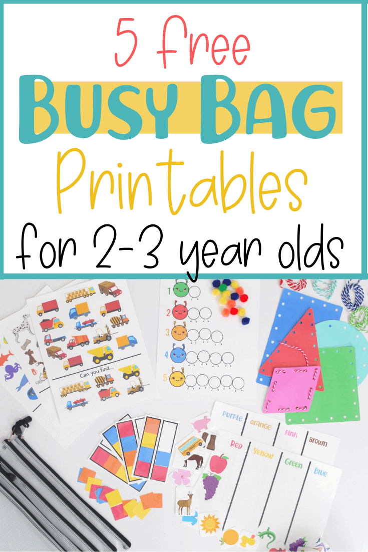 Free Busy Bag Printable Activities for Toddlers - Little