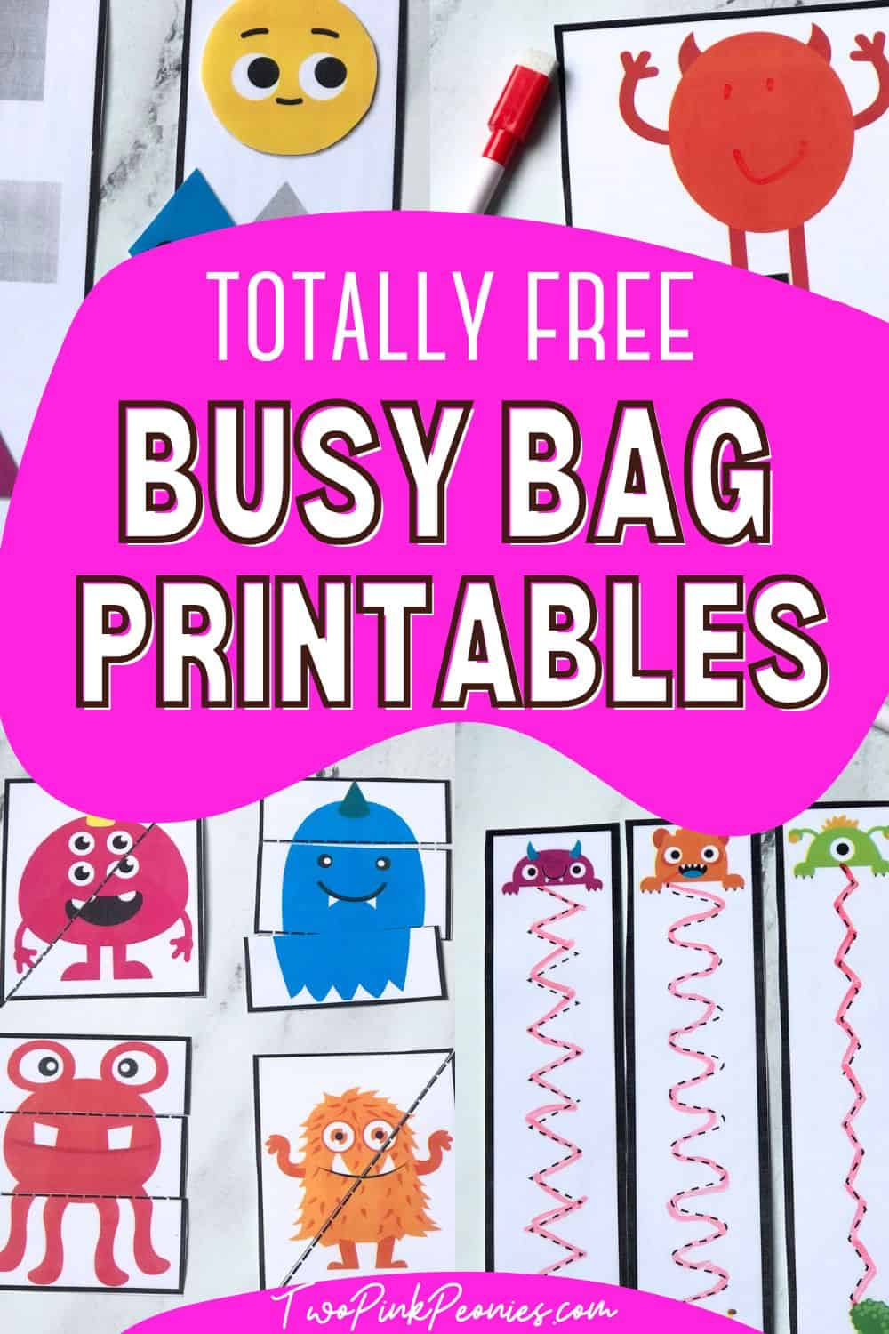 Free Busy Bag Printables  Two Pink Peonies