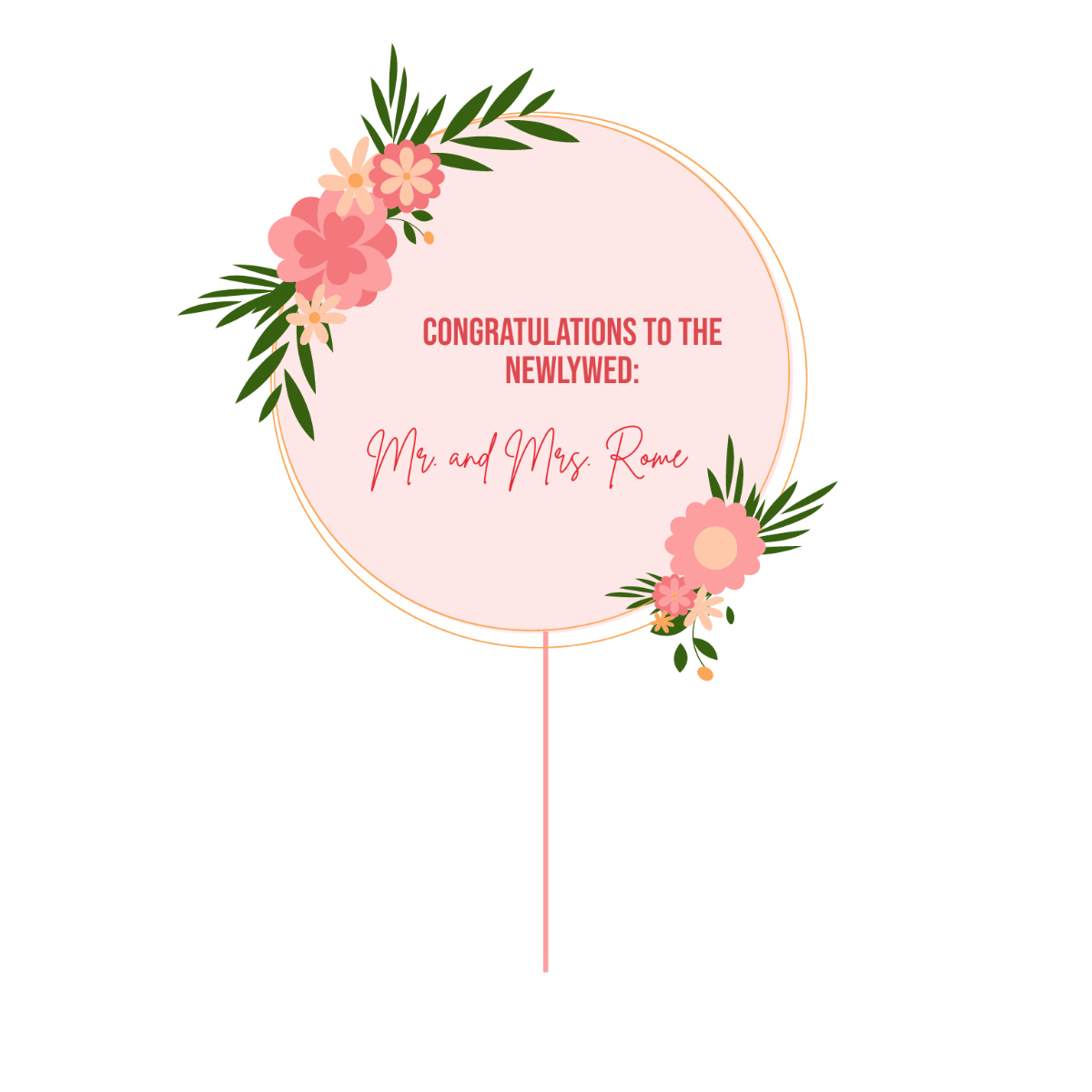 Free Cake Topper Templates to Edit Online