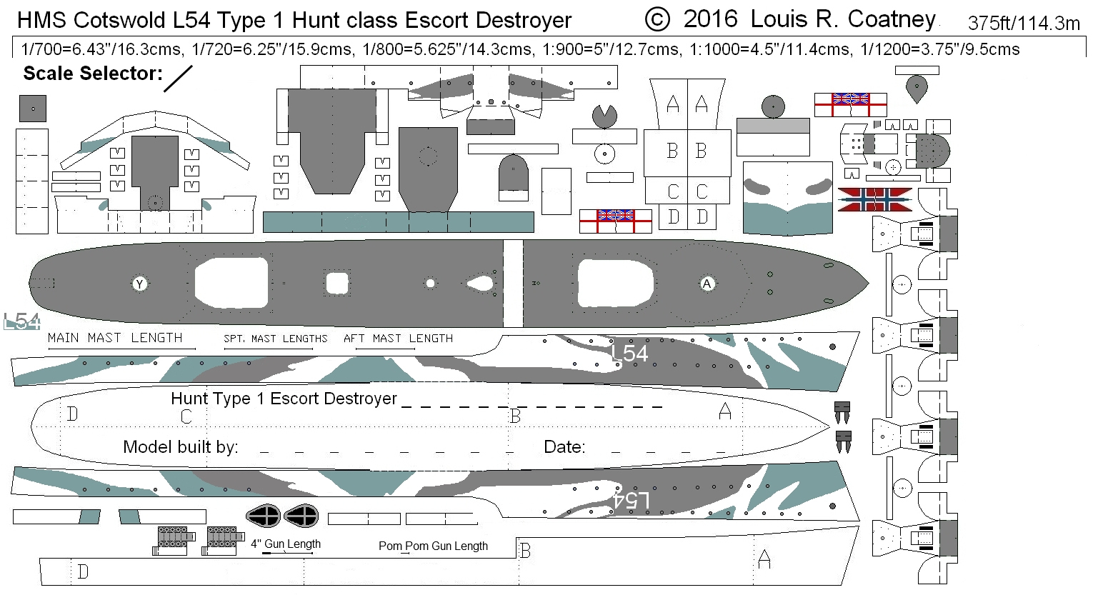 Free Cardstock Paper Model World War /II Warships