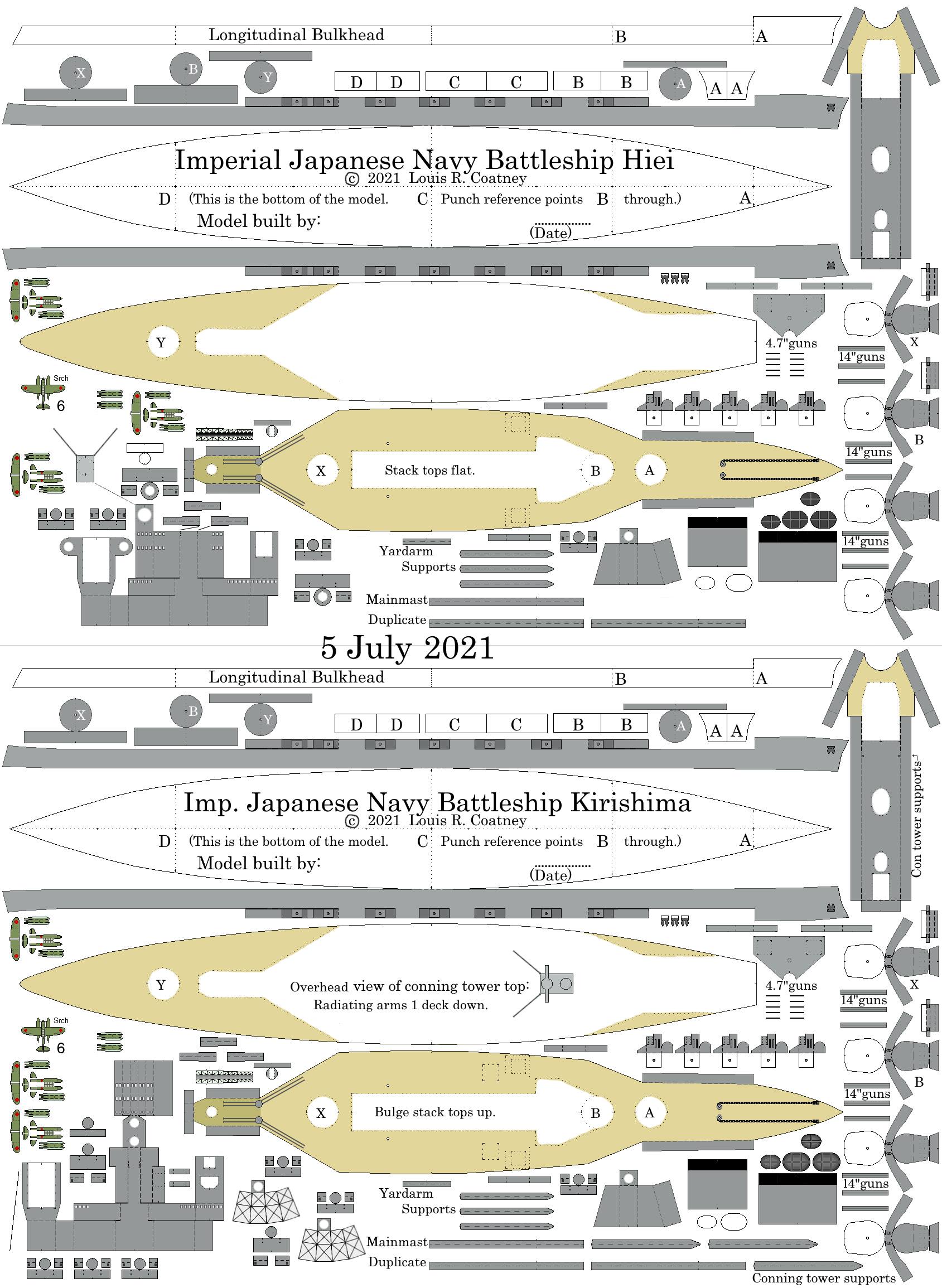 Free Cardstock Paper Model World War /II Warships Free Cardstock Paper Model World War /II Warships