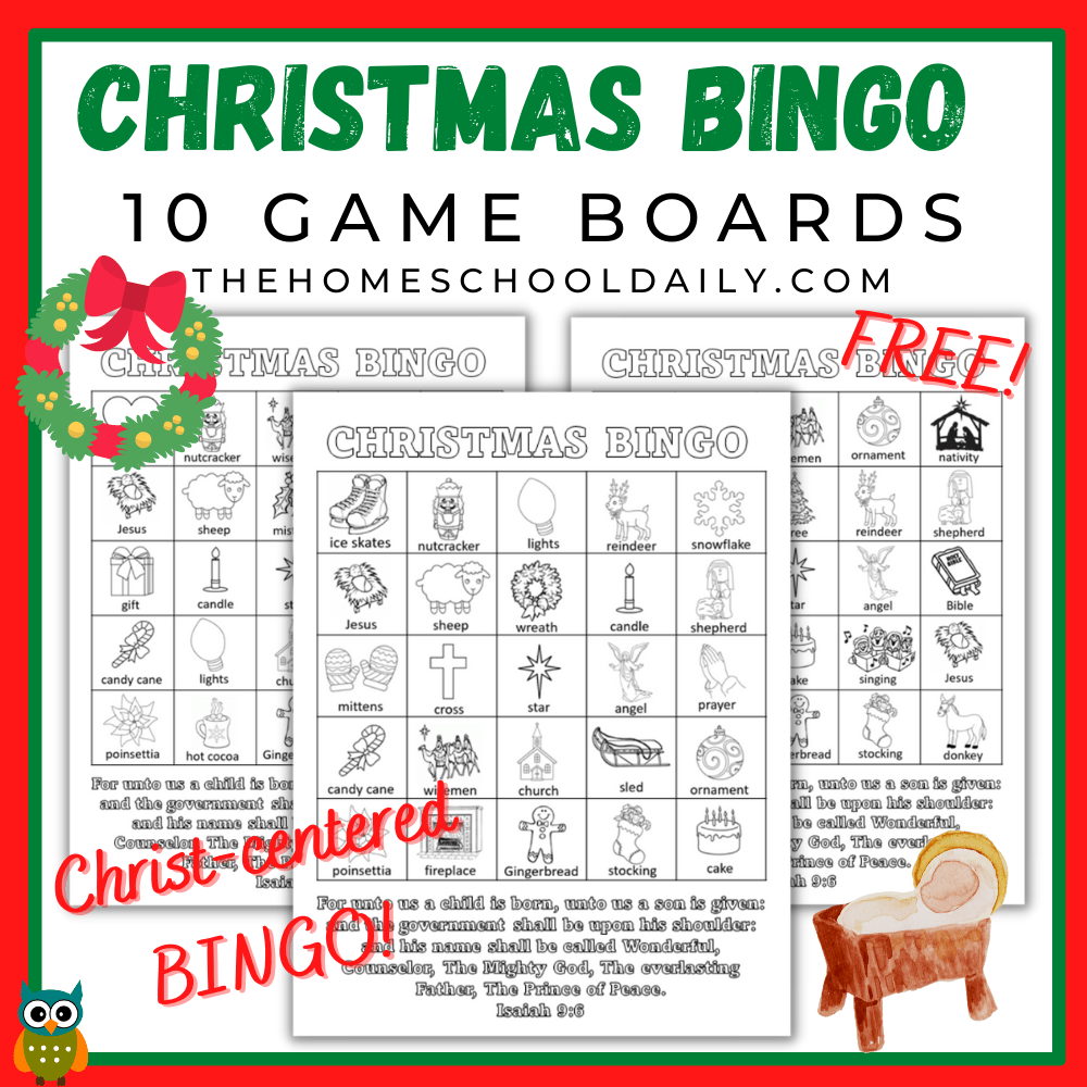 Free Christmas BINGO - The Homeschool Daily