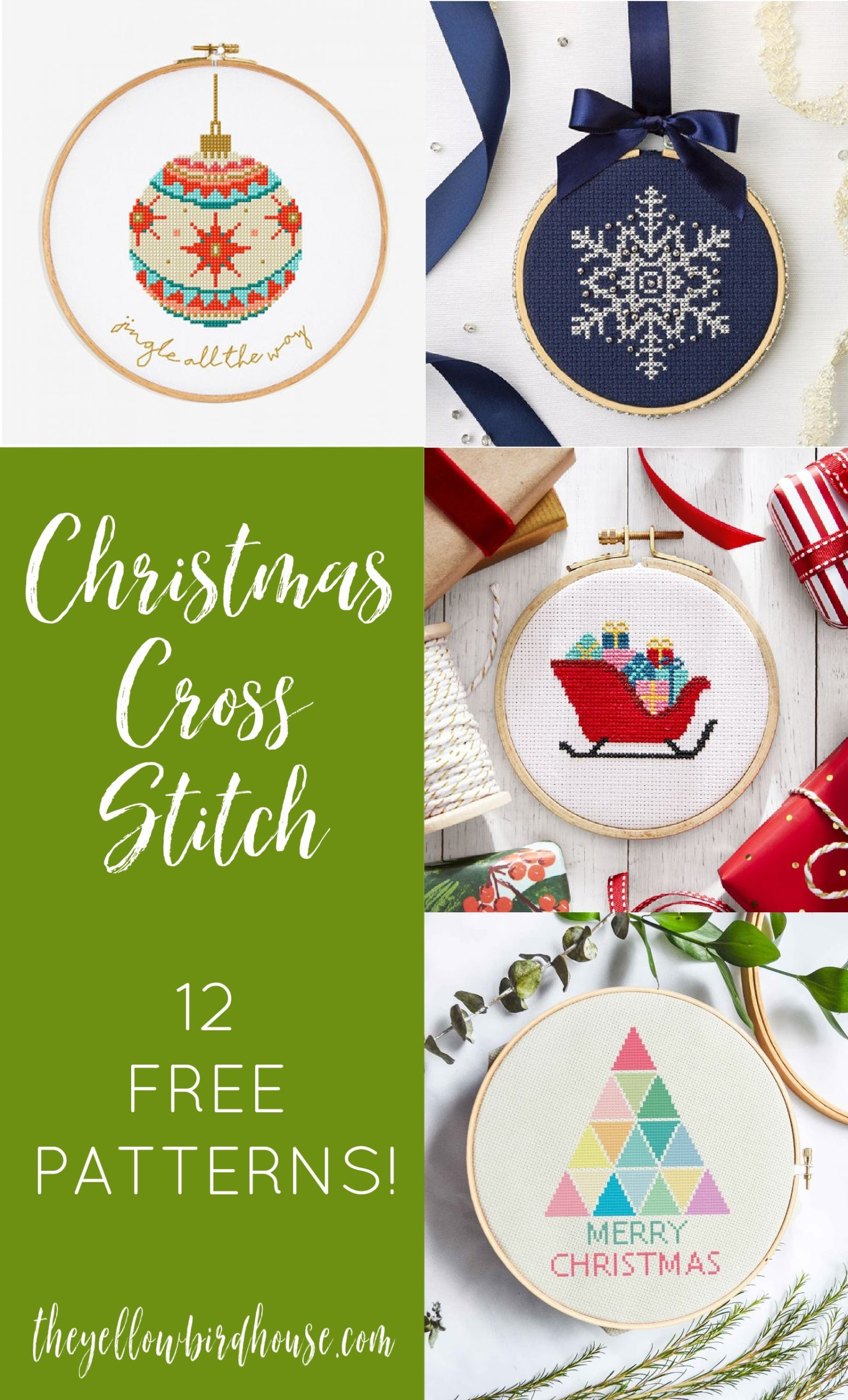 Free Christmas Cross Stitch Patterns - The Yellow Birdhouse