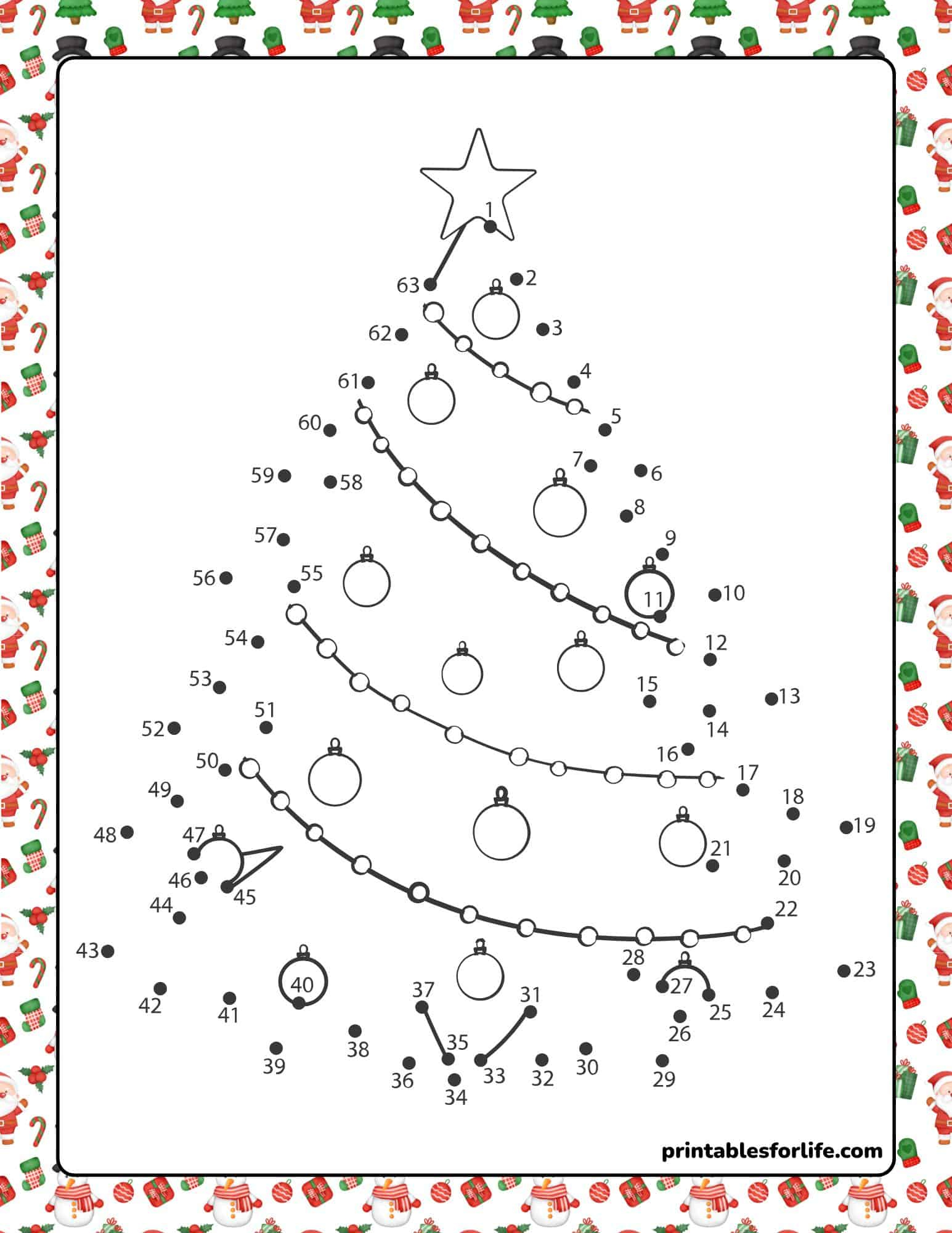 FREE Christmas Dot to Dot Worksheets (Connect the Dots)