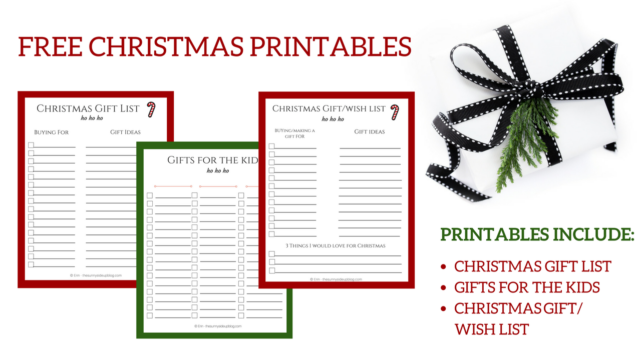 Free Christmas Printables for Organized Gift Giving! - The Sunny