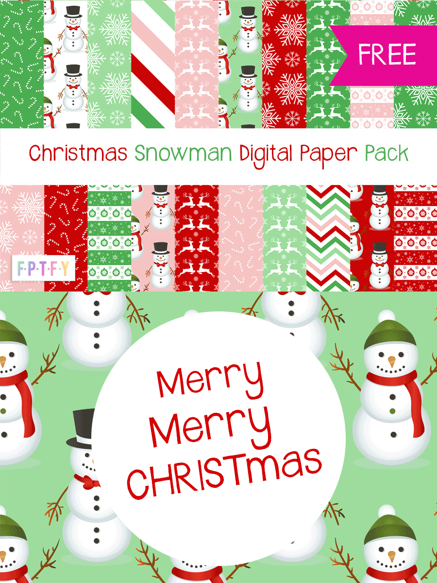FREE Christmas Snowman Digital Paper - Free Pretty Things For You FREE Christmas Snowman Digital Paper - Free Pretty Things For You