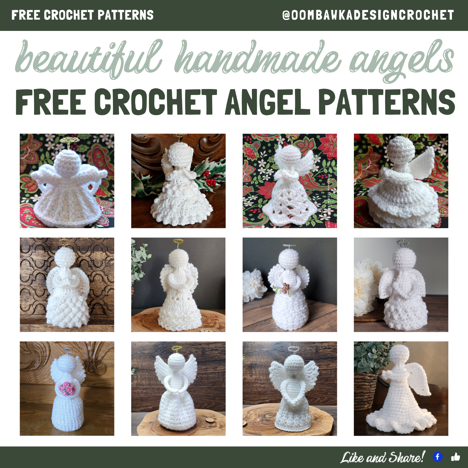 Free Crochet Angel Patterns  Oombawka Design Crochet