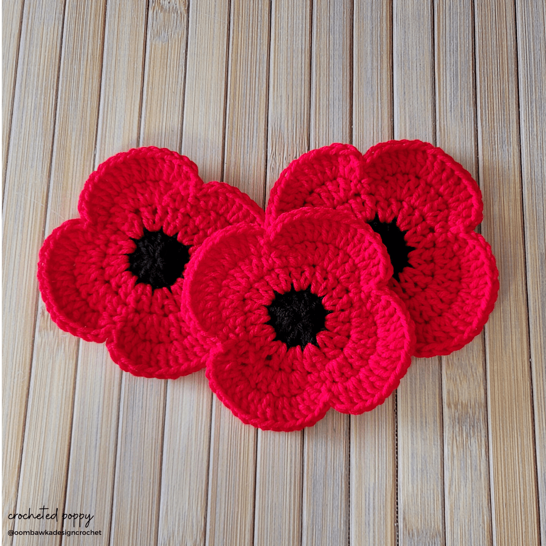 Free Crochet Poppy Pattern (Detailed Tutorial + Printable PDF)