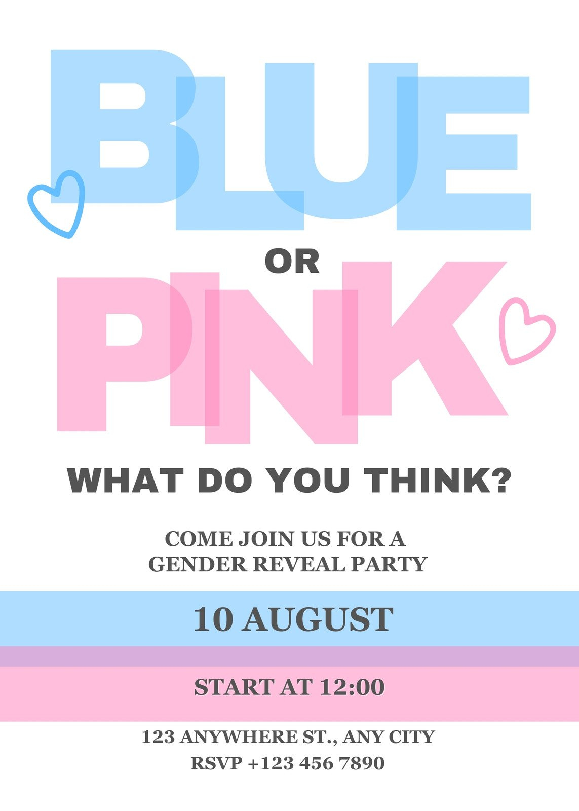 Free custom printable gender reveal invitation templates Canva Free custom printable gender reveal invitation templates Canva