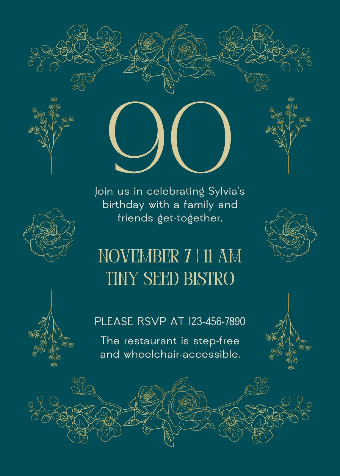 Free custom printable th birthday card templates  Canva