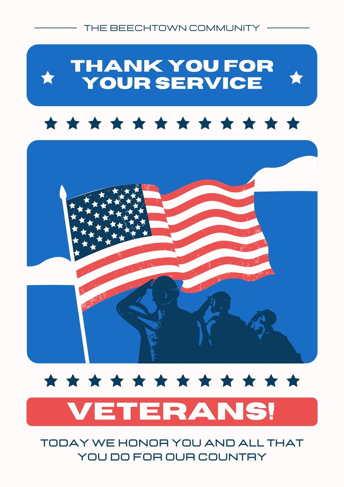 Free custom printable Veterans Day poster templates  Canva