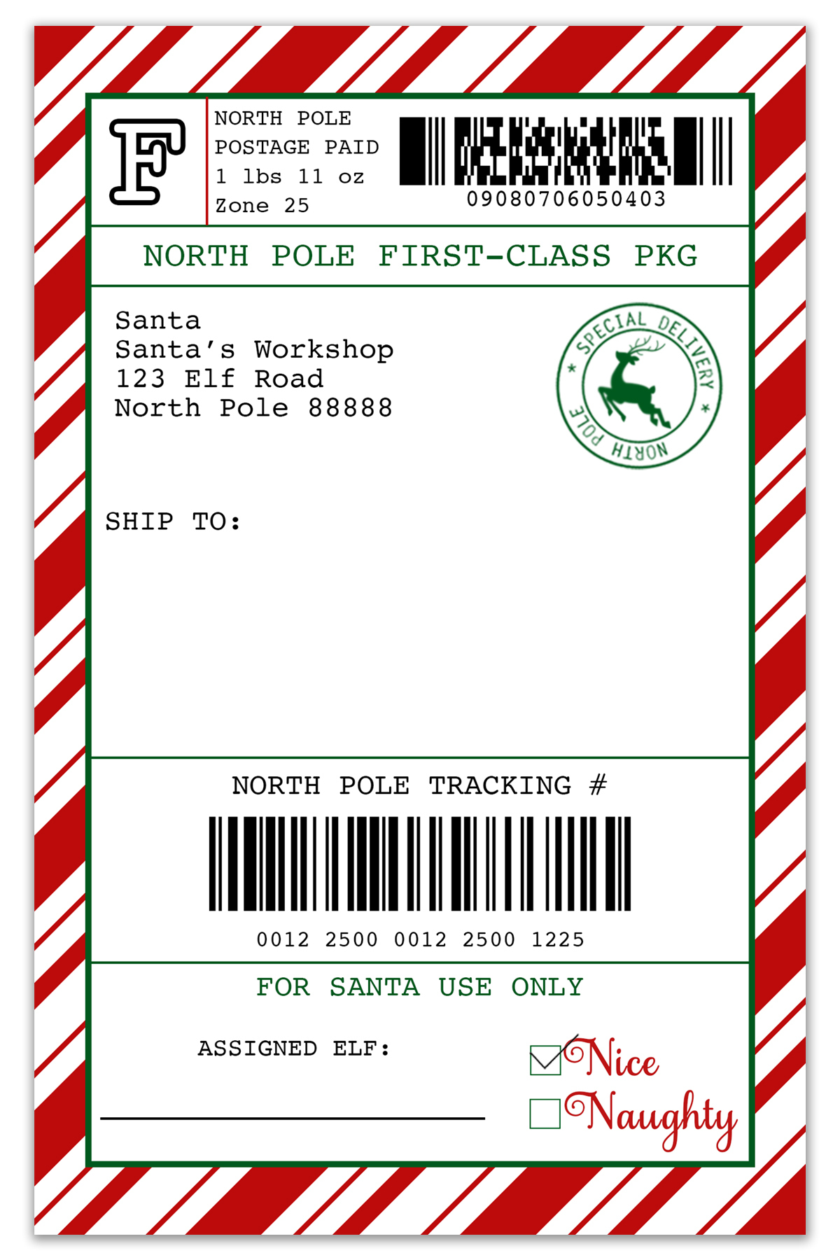 Free Customizable Elf on the Shelf Mailing Label Free Customizable Elf on the Shelf Mailing Label