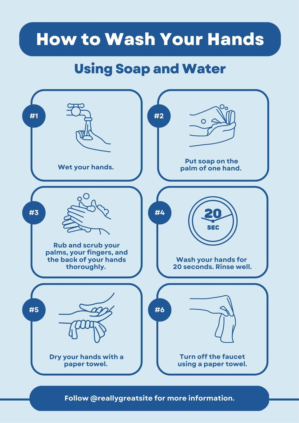 Free customizable handwashing poster templates  Canva