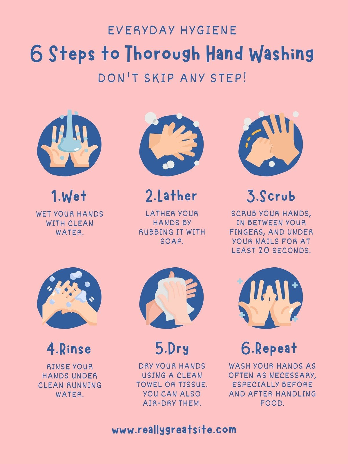 Free customizable handwashing poster templates  Canva