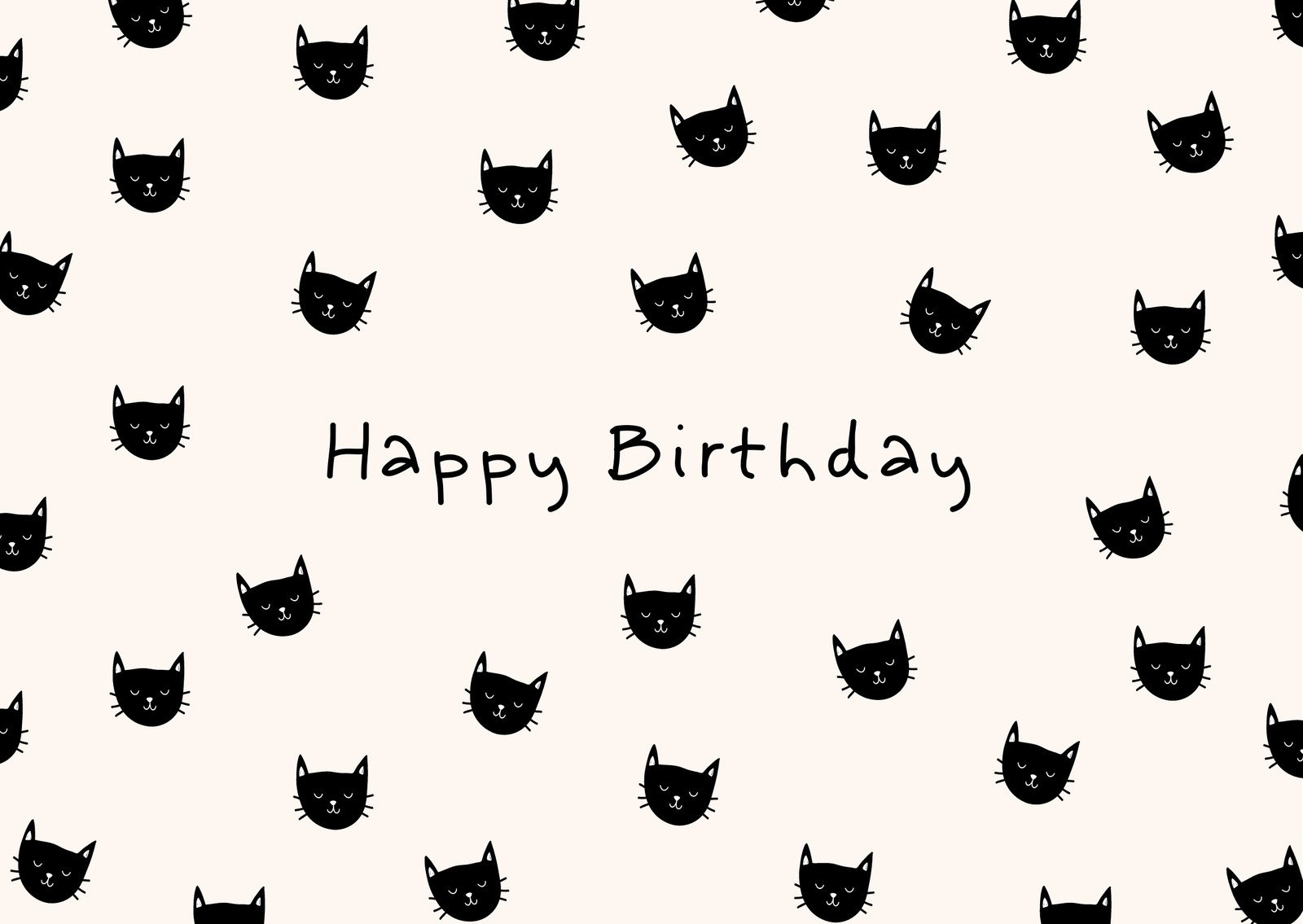 Free, customizable, printable cat card templates  Canva