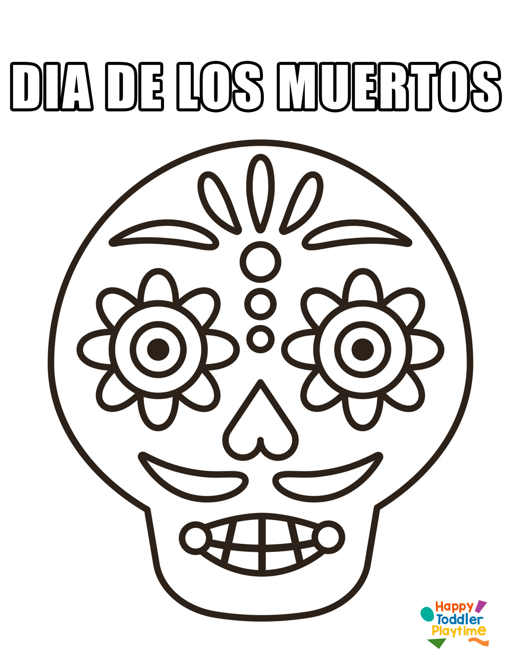 Free Dia De Los Muertos (Day of the Dead) Printable Colouring Free Dia De Los Muertos (Day of the Dead) Printable Colouring