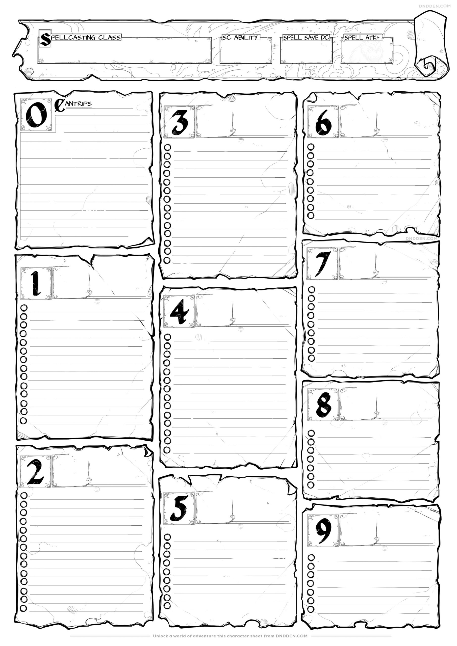 Free DND Character Sheet