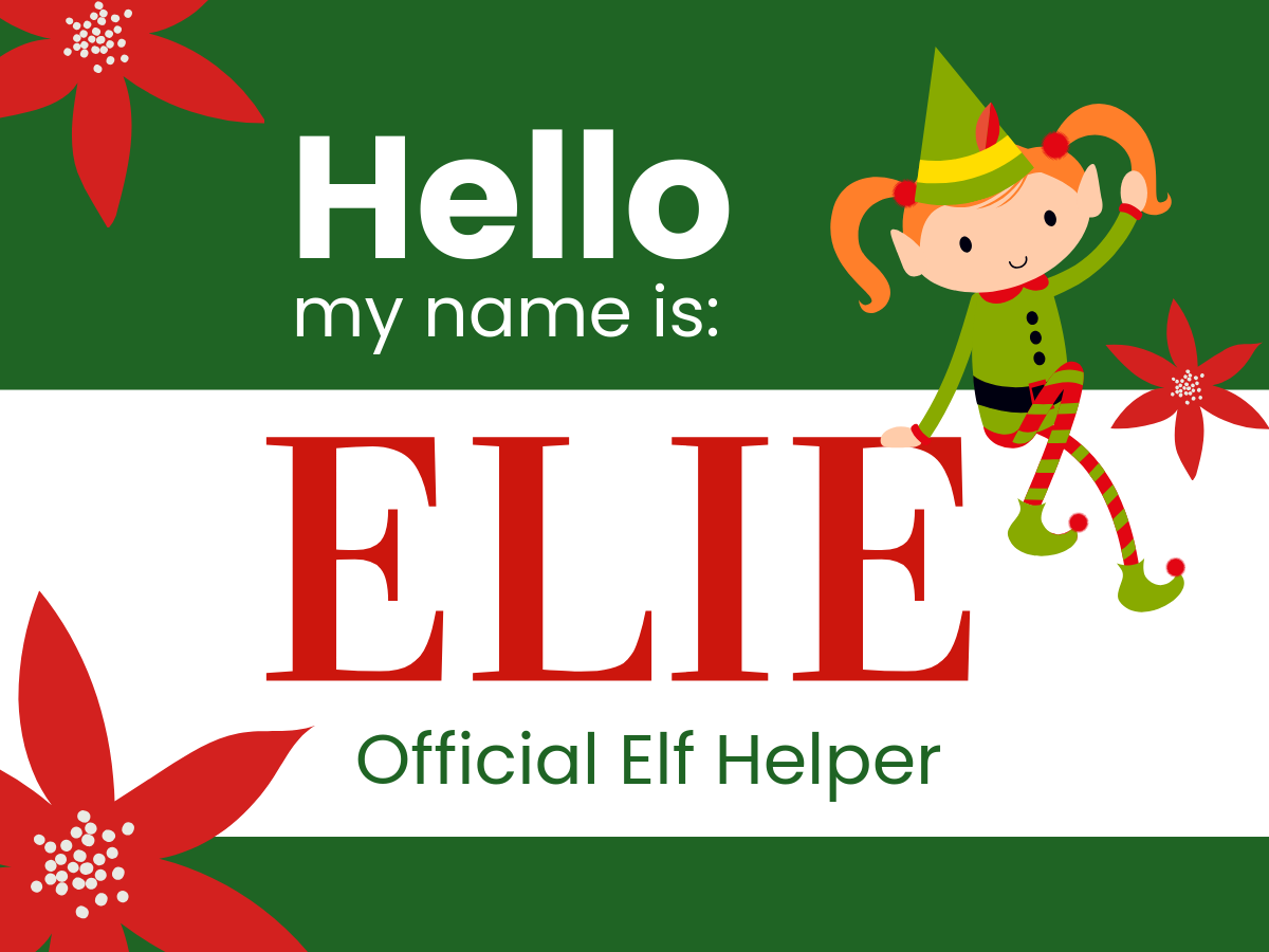 Free Elf Name Tag Template to Edit Online Free Elf Name Tag Template to Edit Online