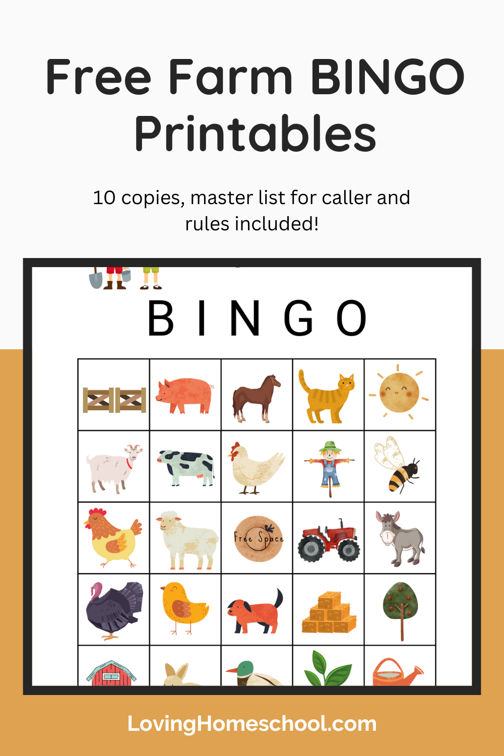 Free Farm BINGO Printables - LovingHomeschool